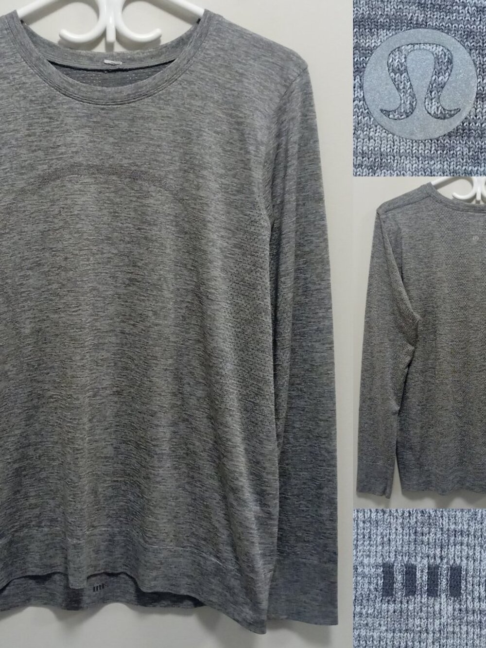 Lululemon Swiftly Relaxed Long Sleeve 2.0 Silverescent Size 10 Large Run Breathe